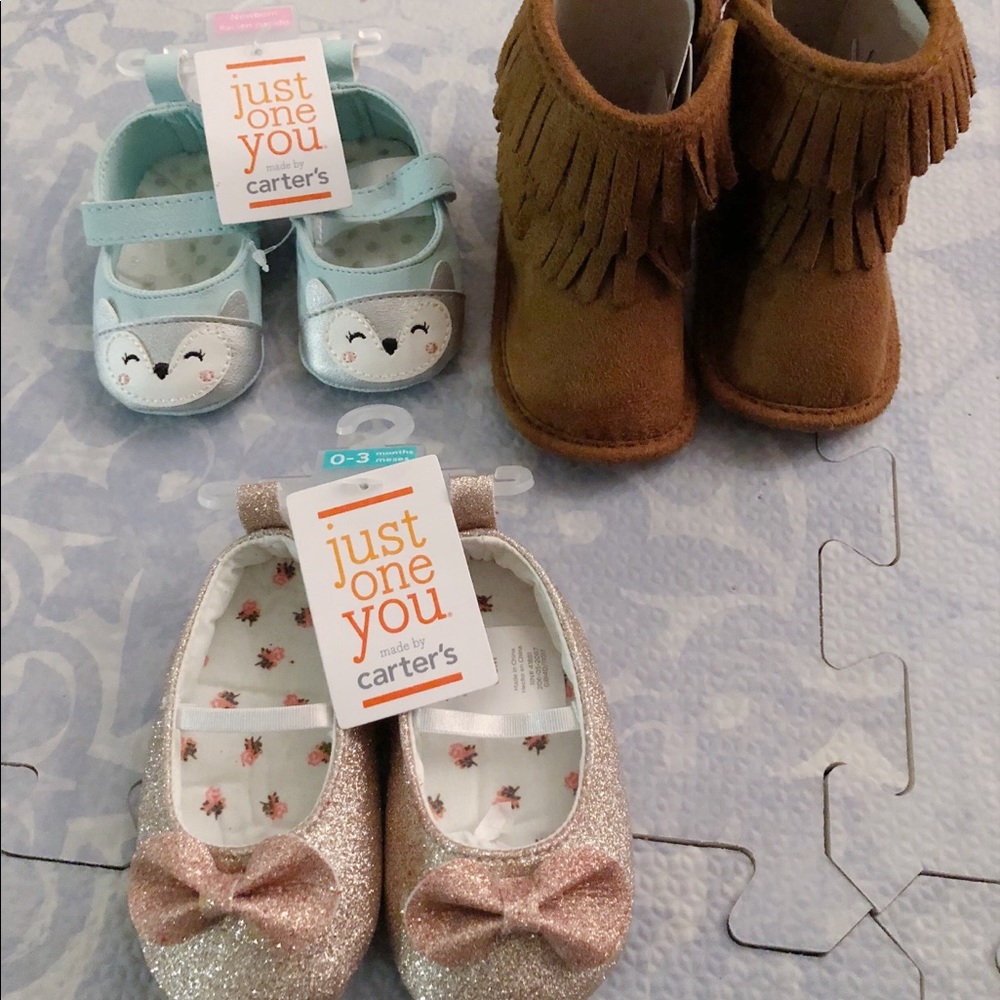 Baby girl shoes lot - Carter’s